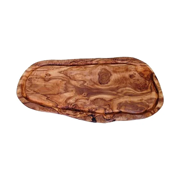 Cutting Board With Groove, Without Handle in olive wood