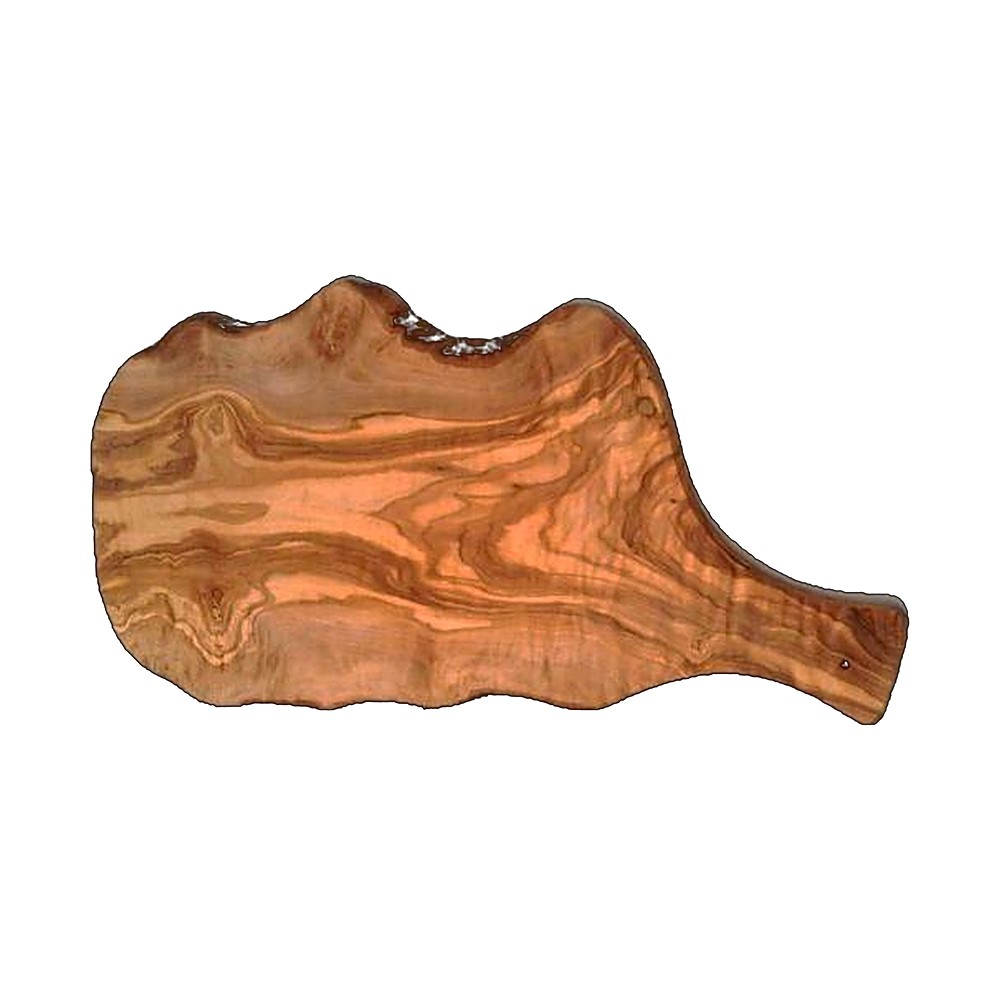 Olive wood cutting board with handle