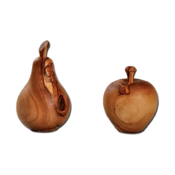 Fruit Decor — Pear & Apple in olive wood
