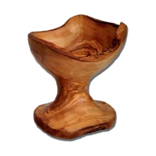 Fruit Basket With Base in olive wood