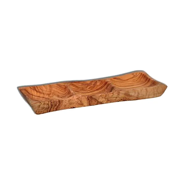 3-Division Plate in olive wood