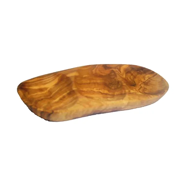 3-Division Rustic Plate in olive wood