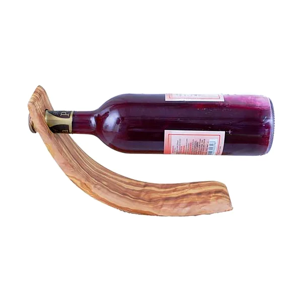 Bow Bottle Holder in olive wood